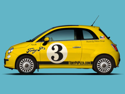 Tony P's Pizzeria yellow car (project thumbnail)
