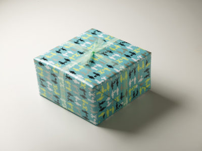 Frederic Printing blue pattern gift wrap