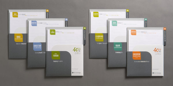 FCC Services Conferences folder set with notepads